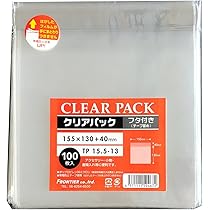 Amazon | カクケイ OPP袋 クリアパック フタ付 テープ付 30μ 100枚