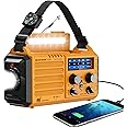 NOAA Weather Radio,Rechargeable 5000mAh DC 5V/Solar/Hand Crank Powered Radio,AM/FM/Shortwave Radio Portable,Emergency Radio,S