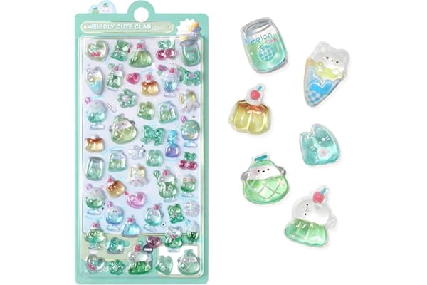 シール 可愛い 3d立体ごほうびシール 女の子 キラキラ ステッカー 手帳用 diy用 水筒用 携帯電話飾り用 手芸用品 贈り物（アイスクリーム）