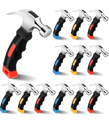 GIEMSON Stubby Claw Hammer 2 Pack 8 Oz Small Mini Hammers With Magnetic