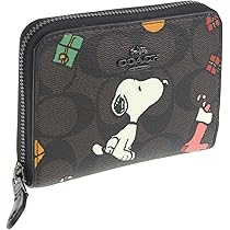 COACH x PEANUTS 二つ折り財布 ブラウン 美品 未使用に近い COACH コーチ X ピーナッツ コラボ 2025新作 チャーリー