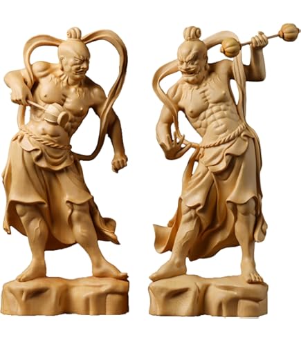 Amazon｜【dsdsad】金剛力士像 木彫り 30cm 仁王像 置物 厄除け お守り