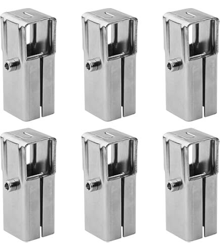 OTTFF 20 Pack 1" Aluminum Square Tubing Connector, 3 Way Eblow Corner Fitting, Structural Pipe Clamp For Chain Link Fence Rails, Pipe Clamps - Canada - View #10