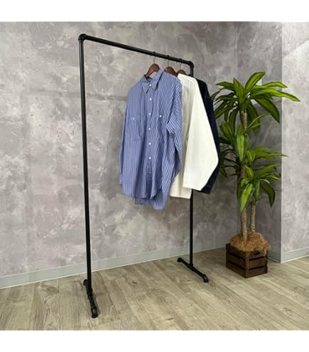 Amazon｜W STANDARD インダストリアル アイアンハンガーラック