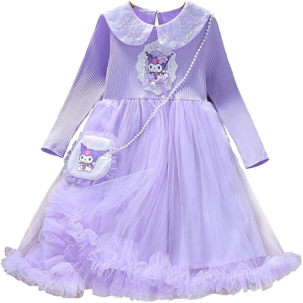 Amazon.co.jp: クロミ ドレス セット 子供 子供用 紫 ロリータ