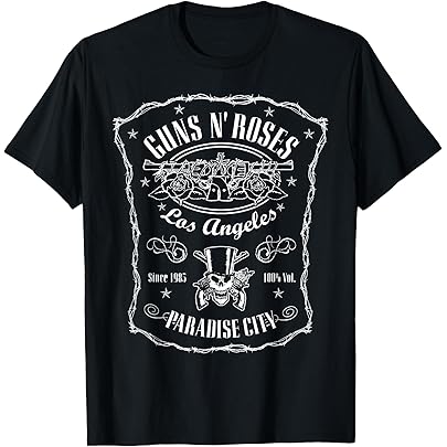 Amazon | Guns N' Roses 公式ヴィンテージクロス Tシャツ | Tシャツ