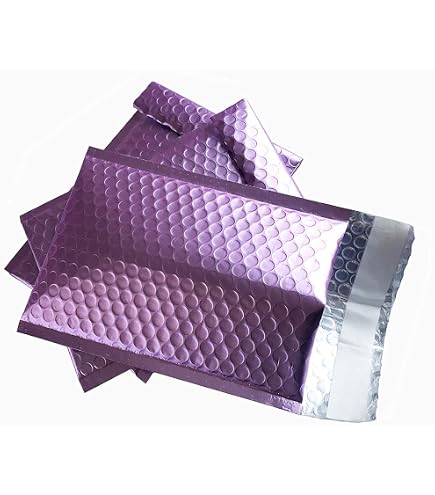 thumbnail image 2 of 000 Glamour Metallic Silver Poly Bubble Mailers 4x8 Extra Wide – ProLine Pack Of 100? 2 of 5