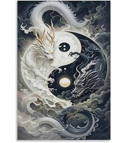 Amazon.co.jp: 新月紫紺大アート 人生が前に進むときに支えてくれる龍