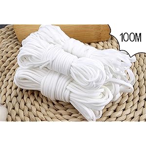 ゴム 白色 3mmx100m 伸縮するゴム いやあらっくす 手作り 丸 白 手芸 ハンドメイド 裁縫