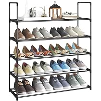Amazon｜Aissiora シューズラック 5段 幅80×奥行28.5×高さ91cm