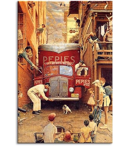 Amazon.co.jp: ノーマン・ロックウェル暴走ポスターヴィンテージ