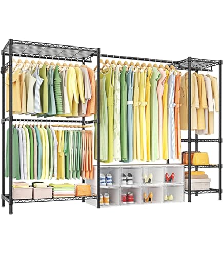 Amazon.co.jp: SONGMICS ハンガーラック 大容量スチール洋服掛けラック
