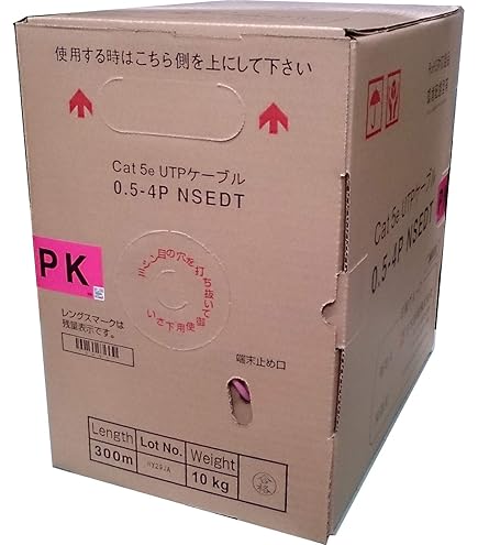 【日本製線】日本製線 CAT6UTPケーブル　PK 300m 桃色 0.5-4P NSGDT6 日本製線 300m LANケーブル CAT6 UTP | PK 桃：0.5-4P