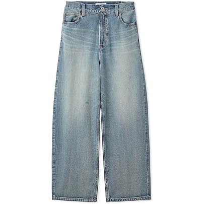 Amazon | [ミラオーウェン] ヘムデザインセミフレアデニムパンツ