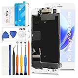 SRJTEK オリジナル For iPhone SE 第二世代 2020 OEM 液晶パネル画面交換修理用キット [フロントカメラ付き] 4.7インチタッチパネルデジタイザー A2275, A2298, A2296 LCDスクリーン修理工具付き
