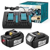Amazon.co.jp: Powilling 互換 マキタ 18v バッテリー 充電器セット 