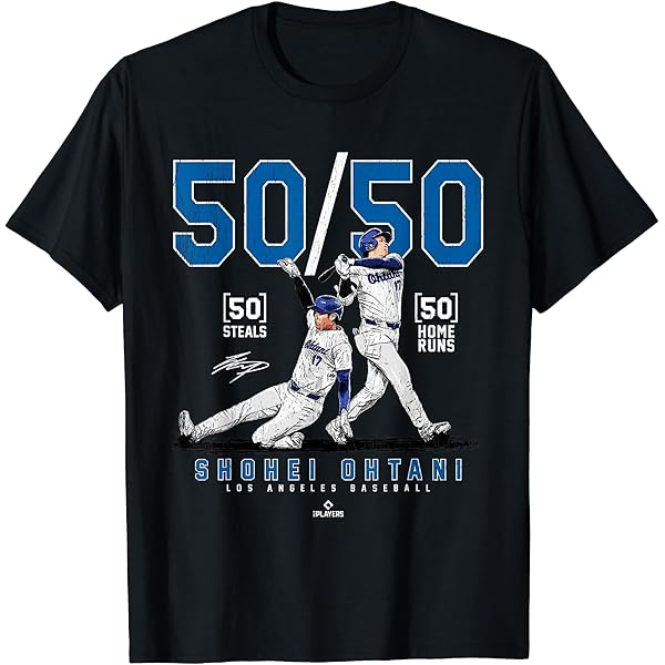 Amazon | 大谷翔平 ロサンゼルス 50/50クラブMLB選手 Tシャツ