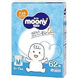 【テープ Mサイズ】ムーニー オムツ【Amazon.co.jp限定】 白 (6~11kg)62枚