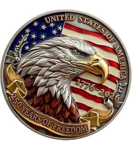 Amazon.co.jp: USA 250周年記念コイン(1776-2026) - 愛国的なアメリカ