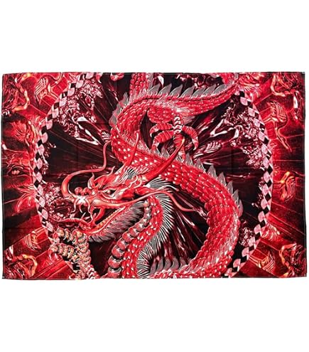 Amazon.co.jp: [AiO JAPAN] 風水 タペストリー 黄金龍 ドラゴン 150