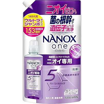 Amazon | ライオン NANOX one ニオイ専用 詰替特大 820g | LION | 液体洗剤