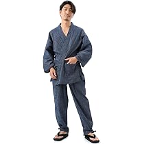 Amazon | [nicolyfam] 作務衣 日本製 【高級作務衣】 高島ちぢみ 綿100 