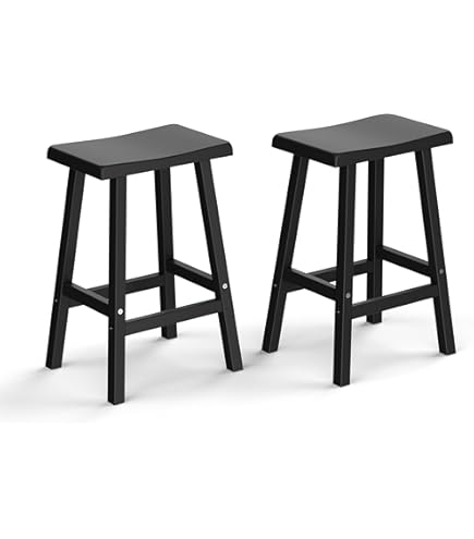 Dulton S245-86ABK Bar Stool, Antique Black, Height 23.6-31.5 x