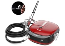 Oasser エアブラシ セット ミニコンプレッサー 充電式 1000ｍAh電池/AC電源アダプタ兼用 ダブルアクション 重力式 2~15psi三段階圧力調節 プラモデルの塗装 ボディーアート 塗装用具 持ち運びやすい 初心者向け AK1