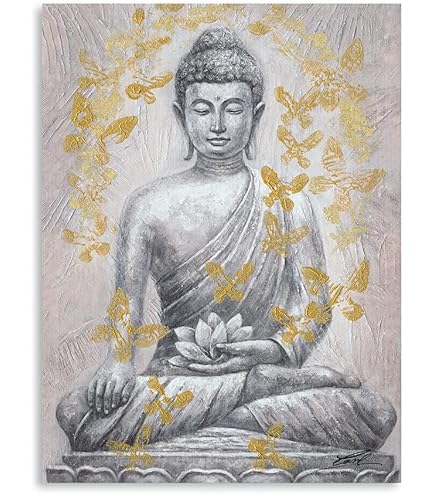Amazon.co.jp: B BLINGBLING ゴールドブッダ ウォールアート