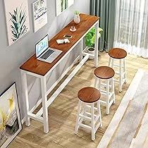 Amazon｜KAIDIDI カウンターテーブルセット ハイテーブル 木製