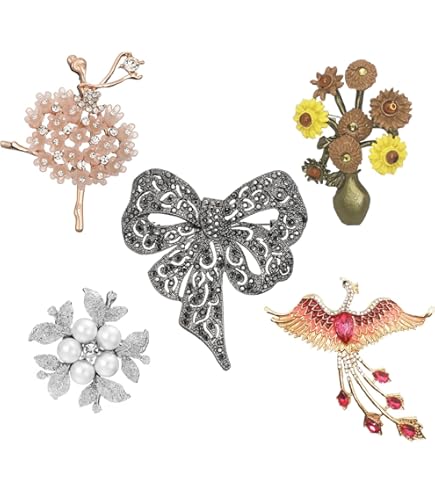 Amazon.co.jp: Ado エレガントおしゃれさんブローチ : ファッション