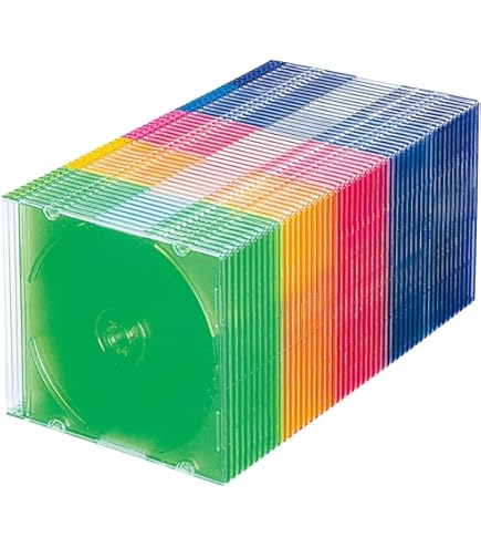 Amazon | TDK DVD/CD用 5mmスリムカラーケース 5色カラーミックス 50枚