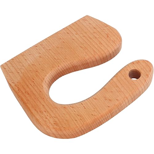 ZAICOLER Kids Wooden Cutter Safe Cooking Knives for Toddlers, Montessori Kitchen Tools for Children 2-8, Beech Material (Roun