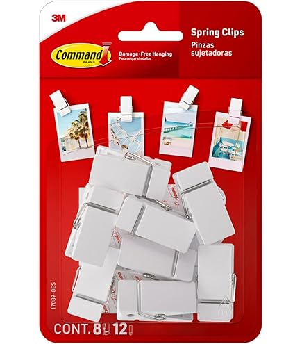 Command Spring Clip 1 Clip 2 White Adhesive Strips Damage Free Hanging Picture Hangers No Tools Wall Hanging Strips For Living Spaces - Office Depot