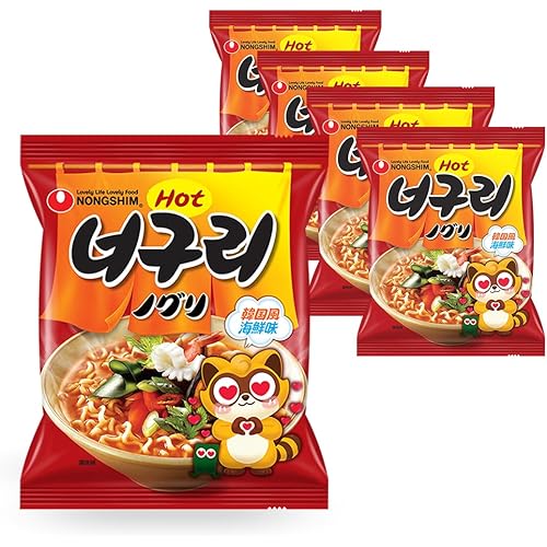 nongshim 公式 ノグリラーメン(単品, HOT 5食入り) / HOT/マイルド/袋/カップ/韓国ラーメン/辛ラーメンメーカー農心のロングセラーインスタントラーメン
