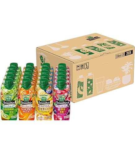 Amazon.co.jp: 野菜生活100 スムージー 4種各6本 アソートセット 330ml