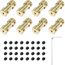 Amazon | uxcell 8個の2mmから2mmの真鍮シャフトカップリング