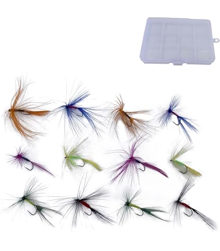 フライ　毛鉤 Amazon | KAIRI フライ テンカラ 毛バリ 蝶 チョウ 蛾 8個