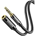 UGREEN イヤホン 延長コード ヘッドホン 3.5mm 延長 ステレオミニプラグ オーディオケーブル ナイロン編み 車 AUX iPhone Android スピーカー テレビ ヘッドセットなどに対応 1M