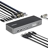 StarTech.com ドッキングステーション USB-C接続 3画面 4K60Hz HDMI + DP 140W PD USBハブ 有線LAN DK30C2DPEPRN
