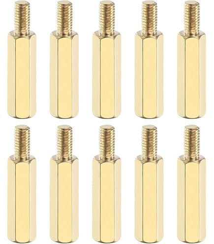 Amazon | 10mm 六角スペーサー (真鍮 六角支柱) 8本セット 固定用ネジ