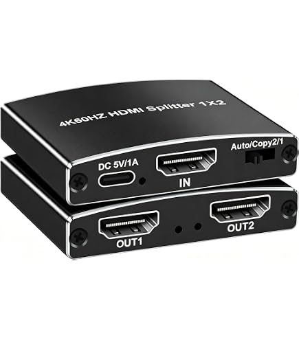 Amazon.co.jp: イーサプライ HDMI分配器 1入力 2出力 HDMIスプリッター