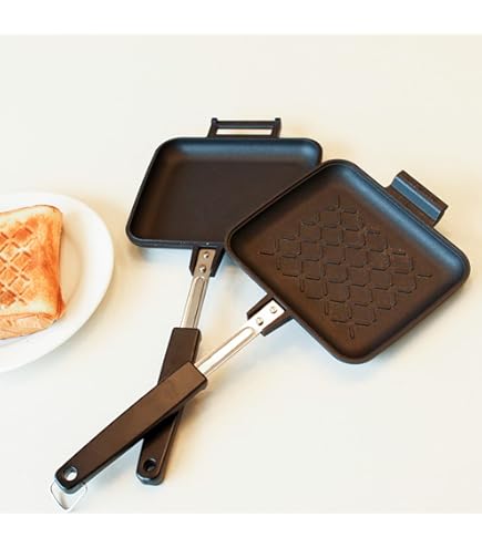 Amazon | 日本製 南部鉄器 岩鋳 Iwachu 手作りおやき角 ホットサンド