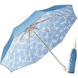 Moorrlii 二重日傘 軽量 レディース コンパクト 折り畳み 晴雨兼用 UPF50+ UVカット率/遮光率99%以上 遮熱 まねる皮手元持ち運びに便利 紫外線遮断 8本骨 日焼け防止 人気 折り畳み傘 耐風撥水 携帯便利 小型 おしゃれ 手動 