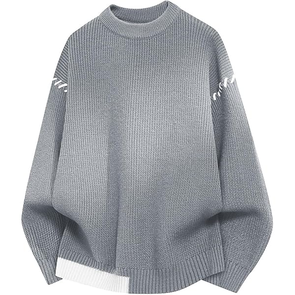 Amazon | [Easykode] ニット メンズ 冬服 セーター オシャレ ブロック