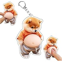 Amazon.co.jp: [aninako] 3D立体 柴犬 柔らかいお腹 キーホルダー