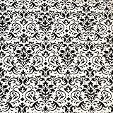 SheetWorld Fitted Pack N Play (Graco) Sheet - Black Damask - Made In USA by sheetworld