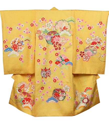 Amazon | [あこがれゆめ]お宮参り 女の子 着物 正絹 のしめ 初着 産着