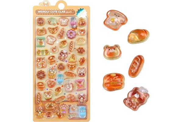 シール 可愛い 立体シール 3d立体ごほうびステッカー 女の子 キラキラ ステッカー 手帳用 diy用 水筒用 携帯電話飾り用 手芸用品 贈り物 (クマ)