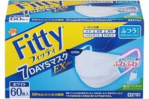フィッティ 7DAYSマスクEXプラス 60枚入 ホワイト ふつうサイズ
